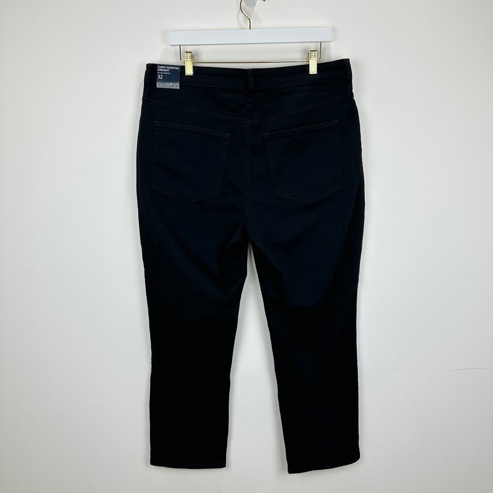 J.Crew Curvy Essential Straight Black Jean All Day Stretch Womens US 32 NWT - Picture 9 of 14